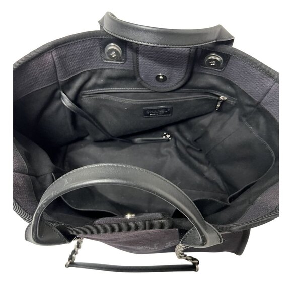 Chanel Deauville Medium Tote Bag in Navy - Picture 3 of 6